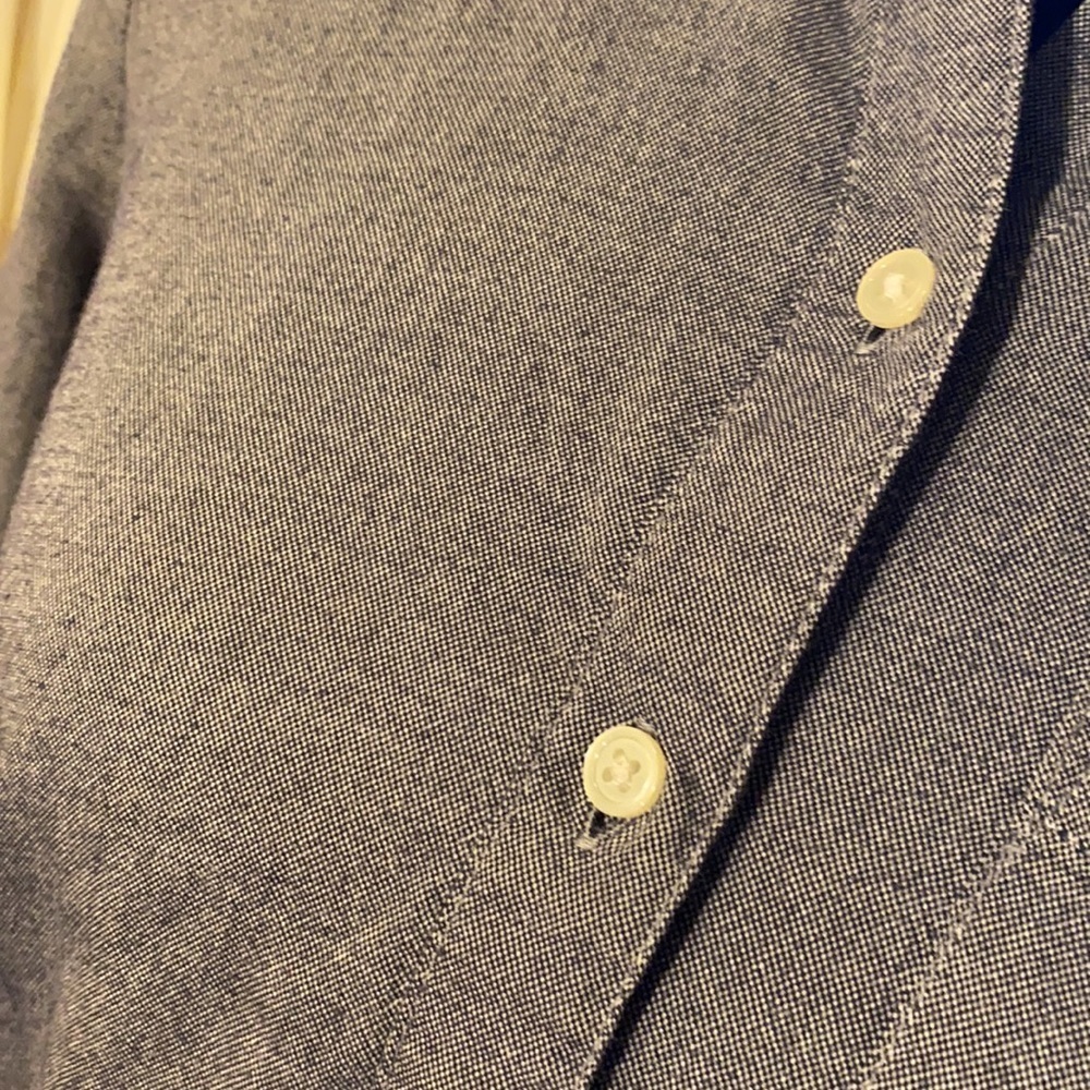 Gap XS denim navy oxford button down longsleeve shirt womens top business casual - Picture 8 of 14